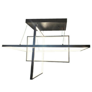 LAMPARA COLGANTE 3 CUADRADOS LED BLACK