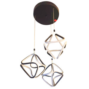 LAMPARA COLGANTE TRES LUCES 70W BLCK 3000K