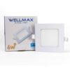 PANEL LED 6W 6500K CUAD/SBRP 120/240V MULTIUSO WELLMAX