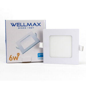 PANEL LED 6W 6500K CUAD/SBRP 120/240V MULTIUSO WELLMAX