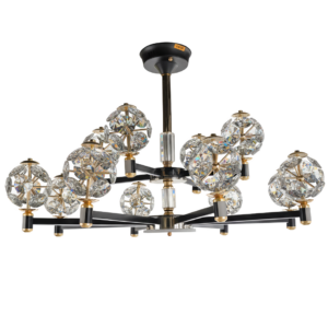 LAMPARA COLGANTE 12 ESFERAS DE CRISTAL