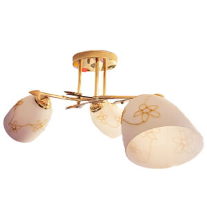 LAMPARA COLGANTE 3 COPAS ROSA