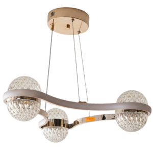 LAMPARA COLGANTE MUNDOS DE CRISTAL 3 ESFERAS 3 TONOS