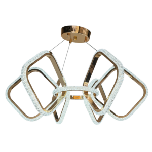 LAMPARA COLGANTE 6 ROMBOS DORADOS 3 TONOS