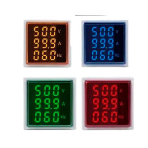 LUZ PILOTO (VOLTIMETRO - AMPERIMETRO)-LUZ ELECTRONICA 22MM AC 50-500V 50-60Hz (VOLT-AMP)