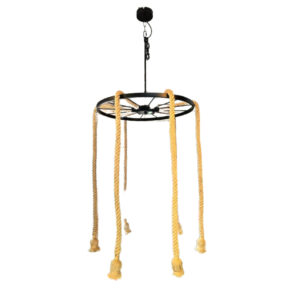 LAMPARA COLGANTE SOGA Y METAL