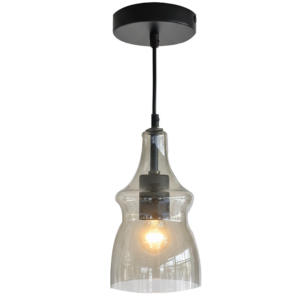 LAMPARA COLGANTE VIDRIO NEGRO