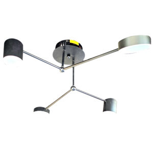 LAMPARA COLGANTE CUATRO COPAS BLACK LED