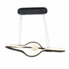 LAMPARA COLGANTE NEGRA/ORO CURVAS 3000K